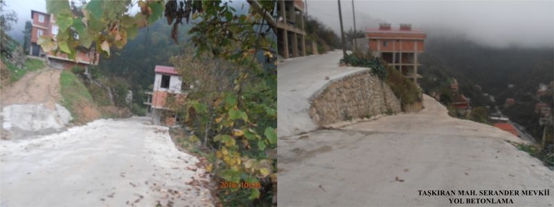 Taşkıran Mahallesi Yol Betonlama Çalışması